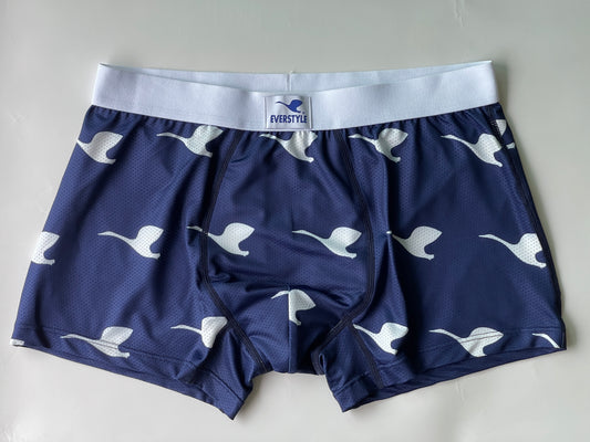 生態熱潮系列：男短褲 - 藍底白天鵝 (p13)